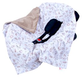 Oboustranná deka do kočárku minky 80x80 cm - safari produkt