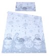 Detské obliečky do postieľky 100/135 cm - Slon na Mesiaci / sivá