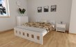 Zvýšená posteľ z masívu Nika 120x200 cm biela + rošt ZADARMO