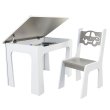 Stôl otvárací + 1 stolička - Auto sivá