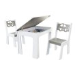 Stôl otvárací + 2 stolička Auto sivá