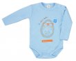 Dojčenské bavlnené body - ježko - modrá