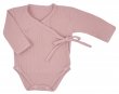 Dojčenské mušelínové bavlnené body - ružové