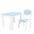 Stol a stolička operka mrak - bielo-modrá