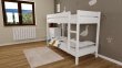 Poschodová posteľ Gino 90x200 cm + rošty ZADARMO - biela