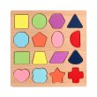 Didaktické drevené puzzle geometrické tvary