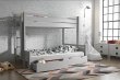 Patrová postel Jára 80/120x200 cm šedá + šuplíky + rošty ZDARMA