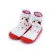 Froté ponožky pre deti s gumovou podrážkou KDI 009 red/white
