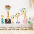 Samolepiaca dekorácia na stenu - Žirafia rodinka