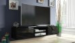 Závěsná TV skrínka 120 cm čierna lesk