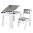Stôl otvárací + 1 stolička - Medvedík sivá