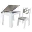 Stôl otvárací + 1 stolička - Lopta sivá