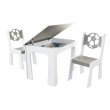 Stôl otvárací + 2 stolička - Lopta sivá
