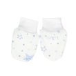 Dojčenské bavlnené rukavičky - spiaca hviezdička modrá