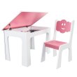 Stôl otvárací + 1 stolička Mrak ružová
