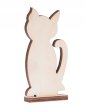 Drevená dekorácia - Mačka 10,5 cm