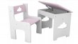 Detský stolček so stoličkou - mráčik ružový