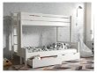Poschodová posteľ Jára 90/120x200 cm biela + rošty ZADARMO