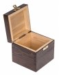 Krabička drevená 11x11x10,7 cm - temný bronz - zapínanie