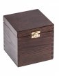 Krabička drevená 13x13x13,5 cm - temný bronz