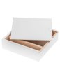 Krabička drevená s priehradkou - biela