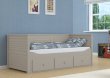 Rozkladacia posteľ Lahti 90x200 cm šedá + rošty a zásuvky ZADARMO