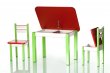 Stol a dve stoličky ST1 červeno-zelená