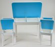 Stol a dve stoličky ST1 modro/biela
