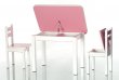 Stol a dve stoličky ST1 růžovo/biela
