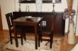 Stôl z masívu borovice 60x60 cm orech