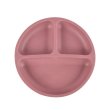 Silikónový tanier pre deti Smile - ružový