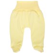 Dojčenské bavlnené polodupačky - žlté - 68