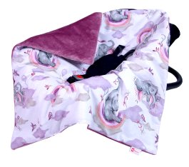 zväčšiť obrázok Obojstranná deka do kočíka minky 80x80 cm sloníci zväčšiť obrázok Obojstranná deka do kočíka minky 80x80 cm sloníci