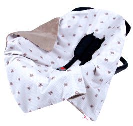 zväčšiť obrázok Obojstranná deka do kočíka minky 80x80 cm - medvede zväčšiť obrázok Obojstranná deka do kočíka minky 80x80 cm - medvede