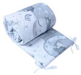 zväčšiť obrázok Ochranný mantinel do postieľky - Slon na Mesiaci / sivá