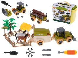 zväčšiť obrázok Farmársky traktor s ohradou + vozmi