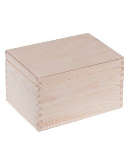 zväčšiť obrázok Drevená krabička z borovicového dreva – 22 × 16 × 13,5 cm