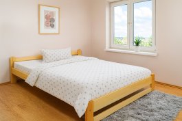 zväčšiť obrázok Posteľ Evropa z masívu 120 x 200 cm + matrac Optimal 10cm + rošt ZADARMO zväčšiť obrázok Posteľ Evropa z masívu 120 x 200 cm + matrac Optimal 10cm + rošt ZADARMO