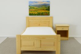 zväčšiť obrázok Zvýšená posteľ z masívu Eliška 90x200 cm + rošt ZADARMO