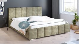 zväčšiť obrázok Čalúnená posteľ Maxima 200/200 cm s úložným priestorom oliva