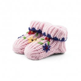 zväčšiť obrázok Dojčenské ponožky pletené 0-6 mesiacov růžová