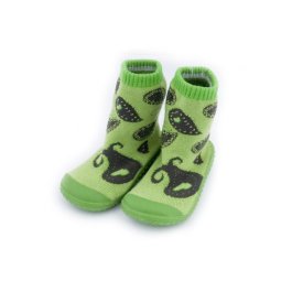 zväčšiť obrázok Froté ponožky pre deti s gumovou podrážkou - KDI 006 - green
