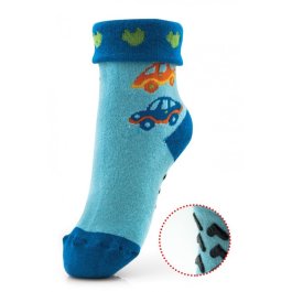 zväčšiť obrázok Detské protišmykové ponožky - modré s utíčkami