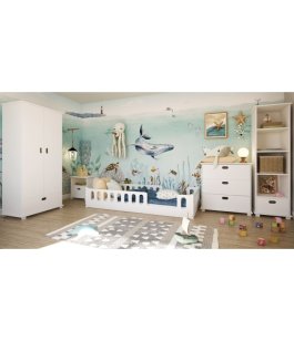 Montessori postel Mony 160/80 cm - bílá 