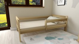 Postel Martin z masivu borovice 160/80 cm - PŘÍRODNÍ + rošt ZDARMA