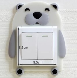 zväčšiť obrázok Svietiaca 3D silikónová dekorácia vypínača medvedík