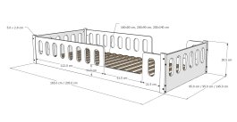 Zvětšit Montessori postel Mony 160/80 cm - bílá 