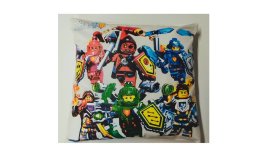 zväčšiť obrázok Detská obliečka na vankúš 40x40 cm - Lego / krém
