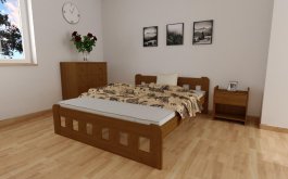 zväčšiť obrázok Zvýšená posteľ z masívu Nika 160x200 cm dub + rošt ZADARMO