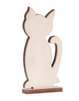 zväčšiť obrázok Drevená dekorácia - Mačka 10,5 cm